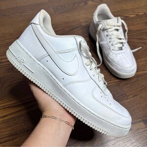 Nike Men’s White Air Force 1’s size 10